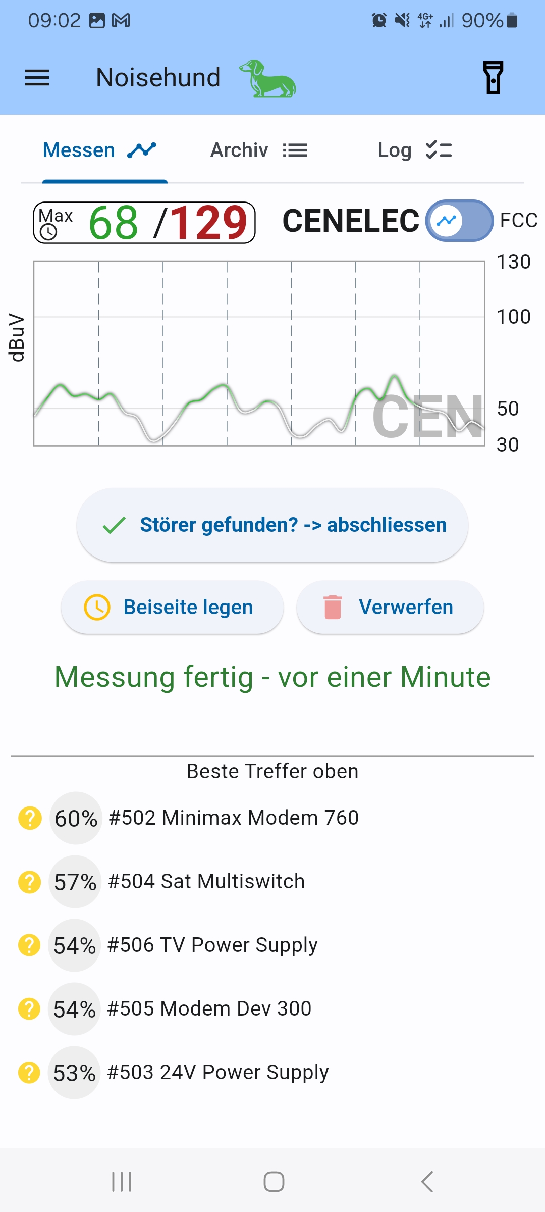 Störersuche Messung